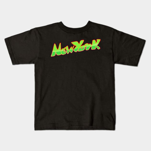 New York Galaxian Arcade from Retro Arcade Kids T-Shirt by eboy